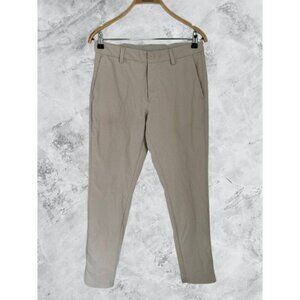 Ministry Of Supply Pace Poplin Lightweight Weather Wear Pants 30 Beige Wrinkle R